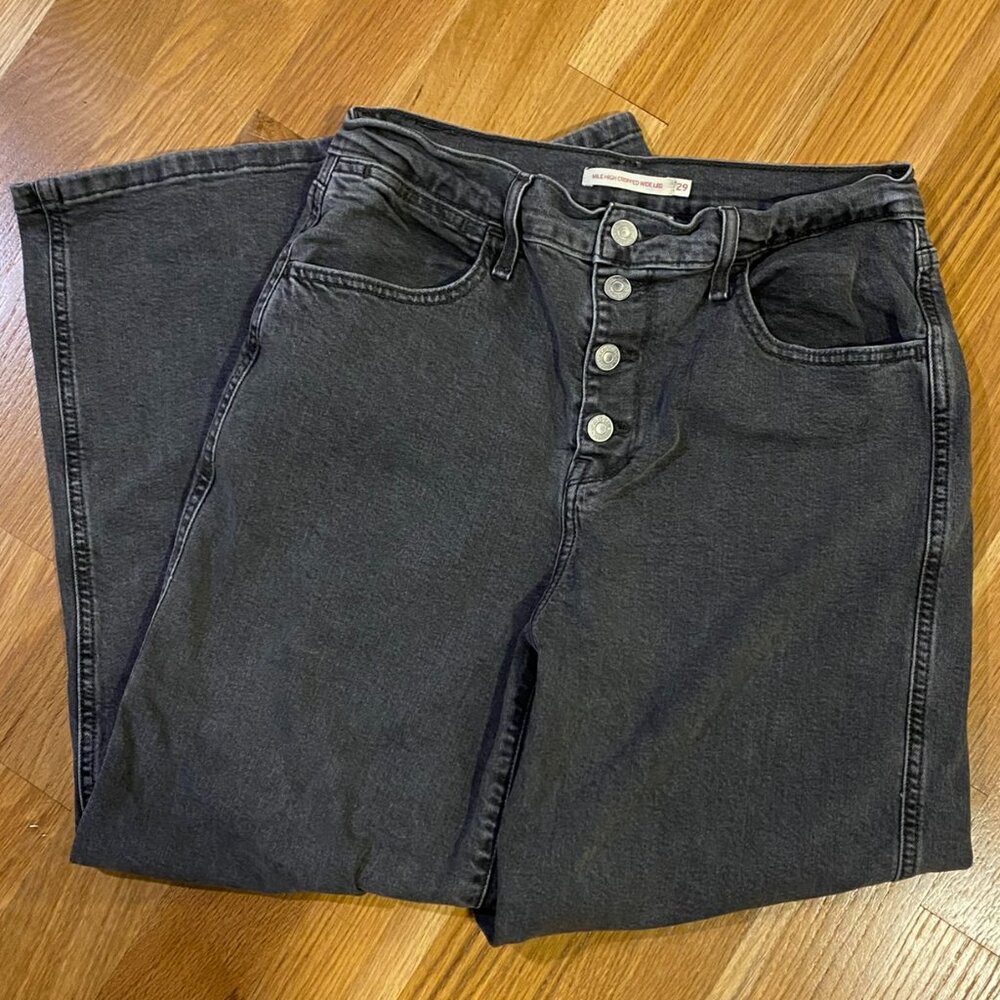 Levi's Mile High Cropped Wide Leg Jeans